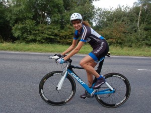 A smile from Nicki Hawkes before her ride