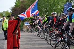 At the start of Beccles Cycle for Life last year