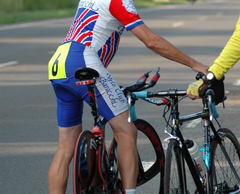 Womack preparing for a recent Godric CC ride