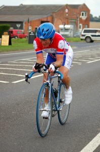 Ali Banks near the finish of his solo ride