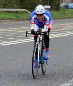 Nicki Hawkes nears the finish