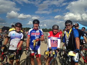 Rainton. Wink, Wood and Gooch at the Tour of the Broads finish