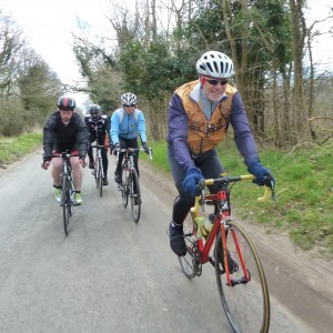 John Cooper at the front on the return from Dunwich