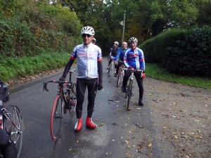 Riders queue atop the hill for their turn