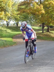 Richards on the climb
